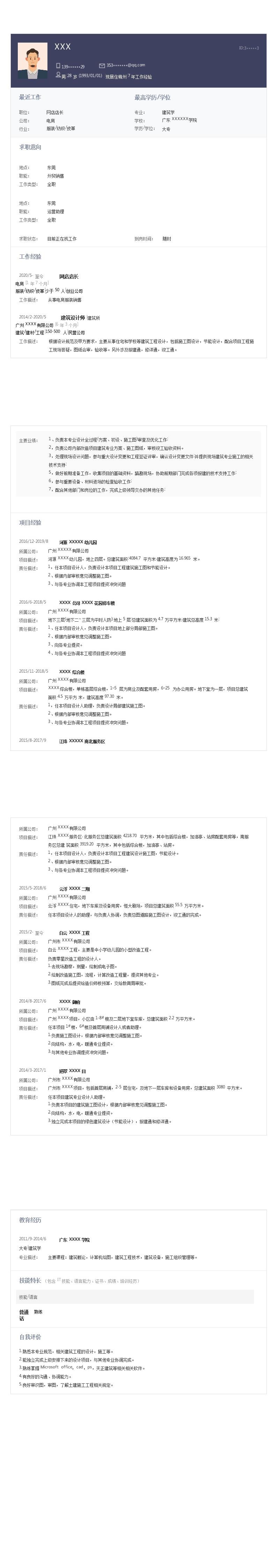 1440_电商运营网店管理类岗位求职简历模板  - 国际贸易简历模板